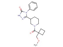 5-(1-{[1-(methoxymethyl)cyclobutyl]carbonyl}piperidin-3-yl)-4-phenyl-2,4-dihydro-3H-1,2,4-triazol-3-one