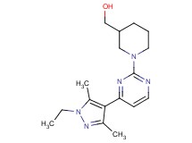 {1-[4-(1-ethyl-3,5-dimethyl-1H-pyrazol-4-yl)-2-pyrimidinyl]-3-piperidinyl}methanol