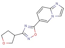 6-[3-(tetrahydrofuran-3-yl)-1,2,4-oxadiazol-5-yl]imidazo[1,2-a]pyridine