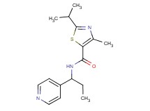 2-isopropyl-4-methyl-N-[1-(4-pyridinyl)propyl]-1,3-thiazole-5-carboxamide