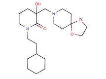 1-(2-cyclohexylethyl)-3-(1,4-dioxa-8-azaspiro[4.5]dec-8-ylmethyl)-3-hydroxy-2-piperidinone