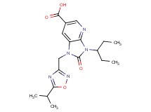 3-(1-ethylpropyl)-1-[(5-isopropyl-1,2,4-oxadiazol-3-yl)methyl]-2-oxo-2,3-dihydro-1H-imidazo[4,5-b]pyridine-6-carboxylic acid