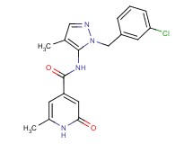 N-[1-(3-chlorobenzyl)-4-methyl-1H-pyrazol-5-yl]-6-methyl-2-oxo-1,2-dihydropyridine-4-carboxamide