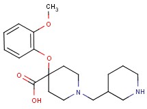 4-(2-methoxyphenoxy)-1-(3-piperidinylmethyl)-4-piperidinecarboxylic acid dihydrochloride