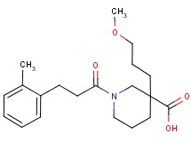 3-(3-methoxypropyl)-1-[3-(2-methylphenyl)propanoyl]-3-piperidinecarboxylic acid