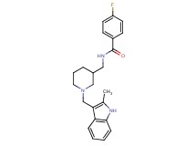 4-fluoro-N-({1-[(2-methyl-1H-indol-3-yl)methyl]-3-piperidinyl}methyl)benzamide