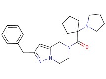 2-benzyl-5-[(1-pyrrolidin-1-ylcyclopentyl)carbonyl]-4,5,6,7-tetrahydropyrazolo[1,5-a]pyrazine