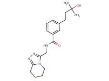 3-(3-hydroxy-3-methylbutyl)-N-(5,6,7,8-tetrahydro[1,2,4]triazolo[4,3-a]pyridin-3-ylmethyl)benzamide