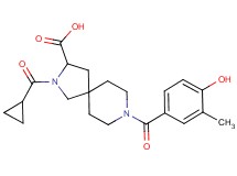 2-(cyclopropylcarbonyl)-8-(4-hydroxy-3-methylbenzoyl)-2,8-diazaspiro[4.5]decane-3-carboxylic acid
