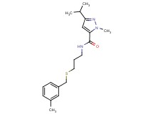3-isopropyl-1-methyl-N-{3-[(3-methylbenzyl)thio]propyl}-1H-pyrazole-5-carboxamide