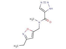 N-[(3-ethyl-5-isoxazolyl)methyl]-N-methyl-1H-1,2,3-triazole-5-carboxamide