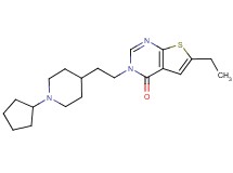 3-[2-(1-cyclopentylpiperidin-4-yl)ethyl]-6-ethylthieno[2,3-d]pyrimidin-4(3H)-one