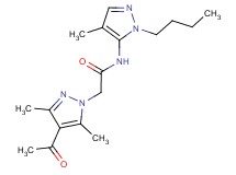2-(4-acetyl-3,5-dimethyl-1H-pyrazol-1-yl)-N-(1-butyl-4-methyl-1H-pyrazol-5-yl)acetamide