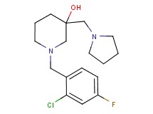 1-(2-chloro-4-fluorobenzyl)-3-(pyrrolidin-1-ylmethyl)piperidin-3-ol