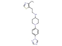 N-[2-(4-methyl-1,3-thiazol-5-yl)ethyl]-1-[4-(1H-1,2,4-triazol-1-yl)phenyl]-4-piperidinamine