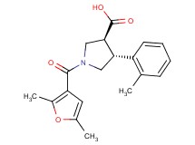 (3S*,4R*)-1-(2,5-dimethyl-3-furoyl)-4-(2-methylphenyl)pyrrolidine-3-carboxylic acid