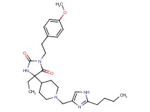 5-{1-[(2-butyl-1H-imidazol-4-yl)methyl]-4-piperidinyl}-5-ethyl-3-[2-(4-methoxyphenyl)ethyl]-2,4-imidazolidinedione