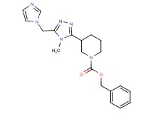 benzyl 3-[5-(1H-imidazol-1-ylmethyl)-4-methyl-4H-1,2,4-triazol-3-yl]piperidine-1-carboxylate