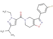 5-[(1-ethyl-3-isopropyl-1H-pyrazol-5-yl)carbonyl]-3-(3-fluorophenyl)-4,5,6,7-tetrahydroisoxazolo[4,5-c]pyridine