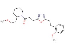 2-(2-methoxyethyl)-1-(3-{5-[2-(2-methoxyphenyl)ethyl]-1,3,4-oxadiazol-2-yl}propanoyl)piperidine