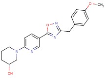 1-{5-[3-(4-methoxybenzyl)-1,2,4-oxadiazol-5-yl]-2-pyridinyl}-3-piperidinol