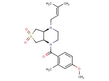(4aS*,7aR*)-1-(4-methoxy-2-methylbenzoyl)-4-(3-methyl-2-buten-1-yl)octahydrothieno[3,4-b]pyrazine 6,6-dioxide