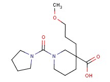 3-(3-methoxypropyl)-1-(1-pyrrolidinylcarbonyl)-3-piperidinecarboxylic acid