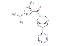 (1S*,5R*)-6-(5-isopropyl-2-methyl-3-furoyl)-3-(2-pyrimidinyl)-3,6-diazabicyclo[3.2.2]nonane