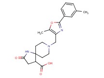 8-{[5-methyl-2-(3-methylphenyl)-1,3-oxazol-4-yl]methyl}-2-oxo-1,8-diazaspiro[4.5]decane-4-carboxylic acid