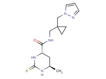 (4S*,6R*)-6-methyl-N-{[1-(1H-pyrazol-1-ylmethyl)cyclopropyl]methyl}-2-thioxohexahydropyrimidine-4-carboxamide