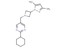 2-cyclohexyl-5-{[3-(3,5-dimethyl-1H-pyrazol-1-yl)azetidin-1-yl]methyl}pyrimidine