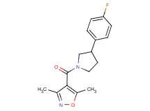 4-{[3-(4-fluorophenyl)-1-pyrrolidinyl]carbonyl}-3,5-dimethylisoxazole