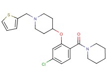 4-[5-chloro-2-(1-piperidinylcarbonyl)phenoxy]-1-(2-thienylmethyl)piperidine