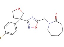 1-({3-[3-(4-fluorophenyl)tetrahydrofuran-3-yl]-1,2,4-oxadiazol-5-yl}methyl)azepan-2-one