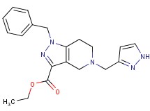 ethyl 1-benzyl-5-(1H-pyrazol-3-ylmethyl)-4,5,6,7-tetrahydro-1H-pyrazolo[4,3-c]pyridine-3-carboxylate