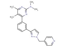 N,N,4,5-tetramethyl-6-{3-[1-(4-pyridinylmethyl)-1H-pyrazol-3-yl]phenyl}-2-pyrimidinamine