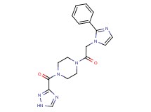 1-[(2-phenyl-1H-imidazol-1-yl)acetyl]-4-(1H-1,2,4-triazol-3-ylcarbonyl)piperazine