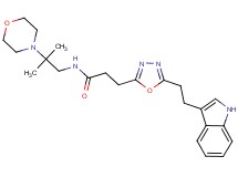3-{5-[2-(1H-indol-3-yl)ethyl]-1,3,4-oxadiazol-2-yl}-N-[2-methyl-2-(4-morpholinyl)propyl]propanamide