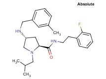(4R)-N-[2-(2-fluorophenyl)ethyl]-1-isobutyl-4-[(3-methylbenzyl)amino]-L-prolinamide