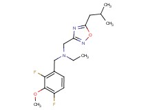 (2,4-difluoro-3-methoxybenzyl)ethyl[(5-isobutyl-1,2,4-oxadiazol-3-yl)methyl]amine