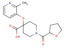 4-[(2-methylpyridin-3-yl)oxy]-1-(tetrahydrofuran-2-ylcarbonyl)piperidine-4-carboxylic acid