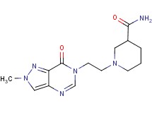 1-[2-(2-methyl-7-oxo-2,7-dihydro-6H-pyrazolo[4,3-d]pyrimidin-6-yl)ethyl]-3-piperidinecarboxamide
