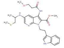 methyl 1-[2-(1H-indol-3-yl)ethyl]-3-[(3-methoxypropanoyl)amino]-5-{[1-methyl-2-(methylthio)ethyl]amino}-1H-pyrrolo[2,3-b]pyridine-2-carboxylate