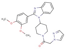 2-(3,4-dimethoxyphenyl)-1-[1-(1H-pyrazol-1-ylacetyl)-4-piperidinyl]-1H-benzimidazole