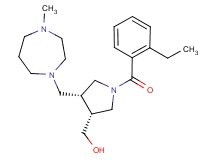{(3R*,4R*)-1-(2-ethylbenzoyl)-4-[(4-methyl-1,4-diazepan-1-yl)methyl]pyrrolidin-3-yl}methanol