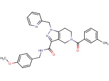 N-(4-methoxybenzyl)-5-(3-methylbenzoyl)-1-(2-pyridinylmethyl)-4,5,6,7-tetrahydro-1H-pyrazolo[4,3-c]pyridine-3-carboxamide