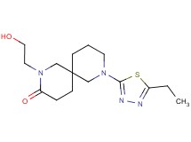 8-(5-ethyl-1,3,4-thiadiazol-2-yl)-2-(2-hydroxyethyl)-2,8-diazaspiro[5.5]undecan-3-one