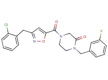4-{[3-(2-chlorobenzyl)-5-isoxazolyl]carbonyl}-1-(3-fluorobenzyl)-2-piperazinone