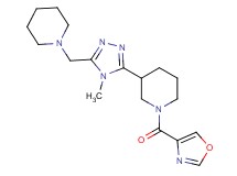 3-[4-methyl-5-(piperidin-1-ylmethyl)-4H-1,2,4-triazol-3-yl]-1-(1,3-oxazol-4-ylcarbonyl)piperidine