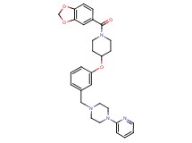 1-(3-{[1-(1,3-benzodioxol-5-ylcarbonyl)-4-piperidinyl]oxy}benzyl)-4-(2-pyridinyl)piperazine
